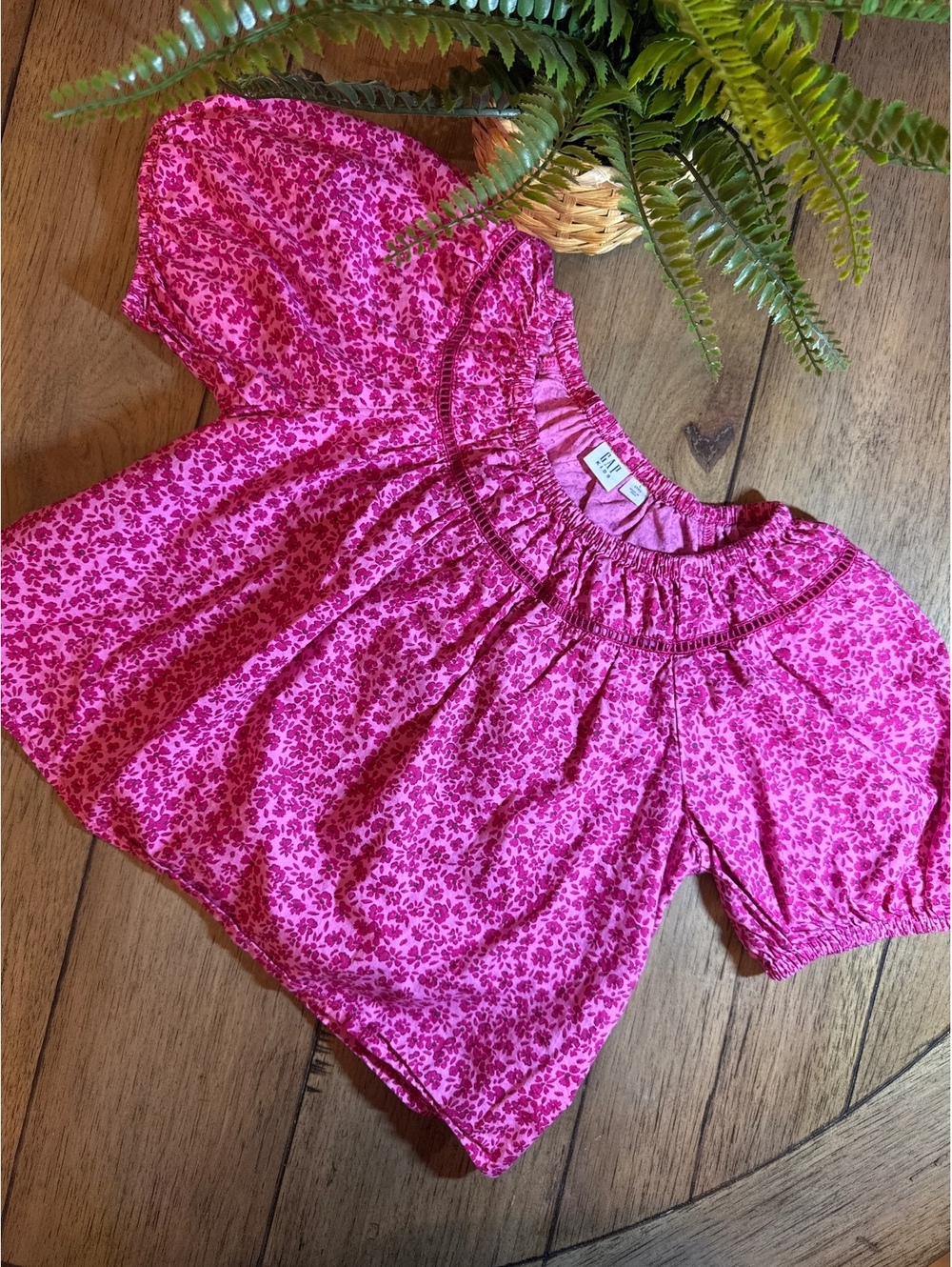 Gap Kids Girls Pink Floral Peasant Top Size 10